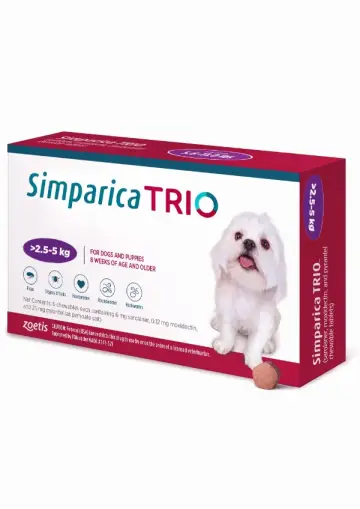 Simparica Trio 2,5 - 5 kg ( 1 Tablet )